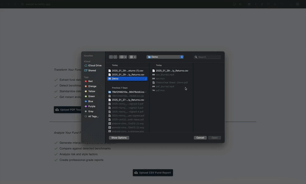 CSV upload demonstration